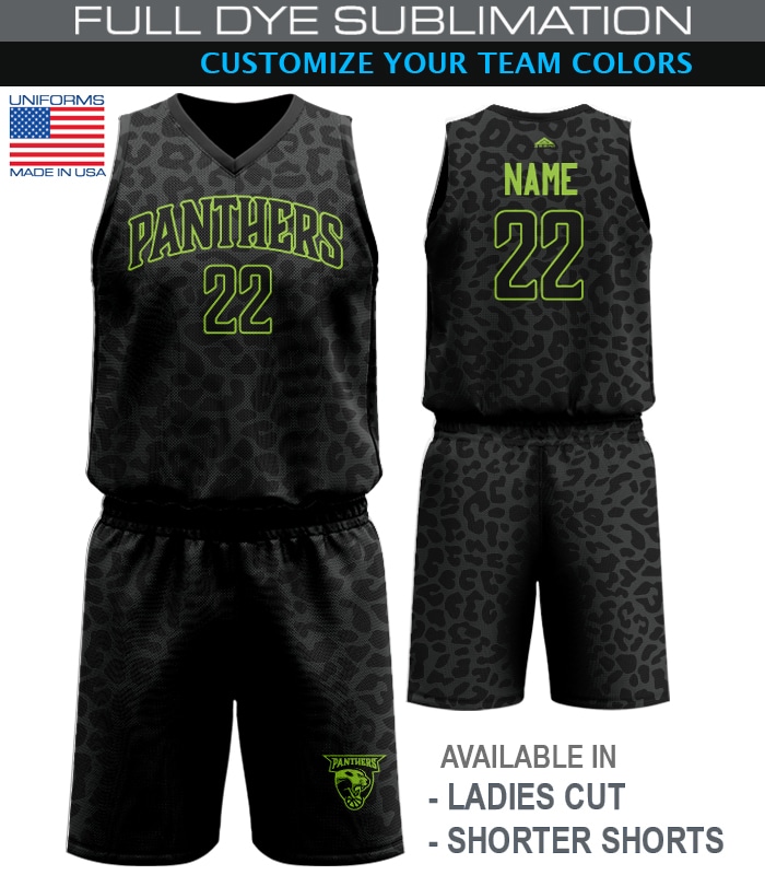 z495 | Panthers Full Dye Sublimated Basketball Set